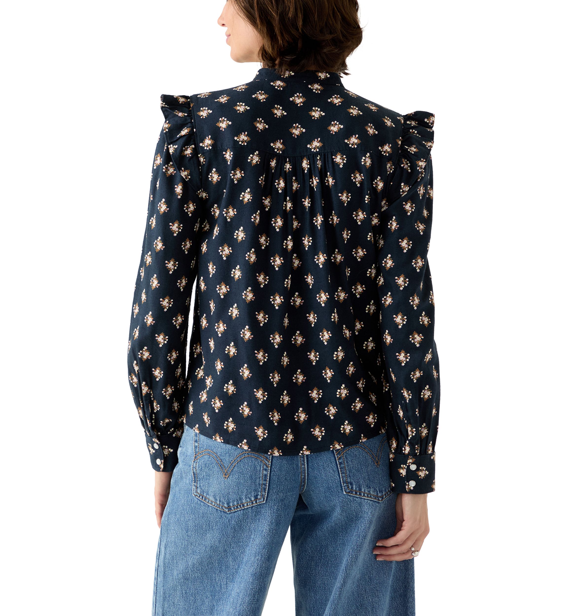 Gianna Floral Ruffle Long Sleeve Blouse