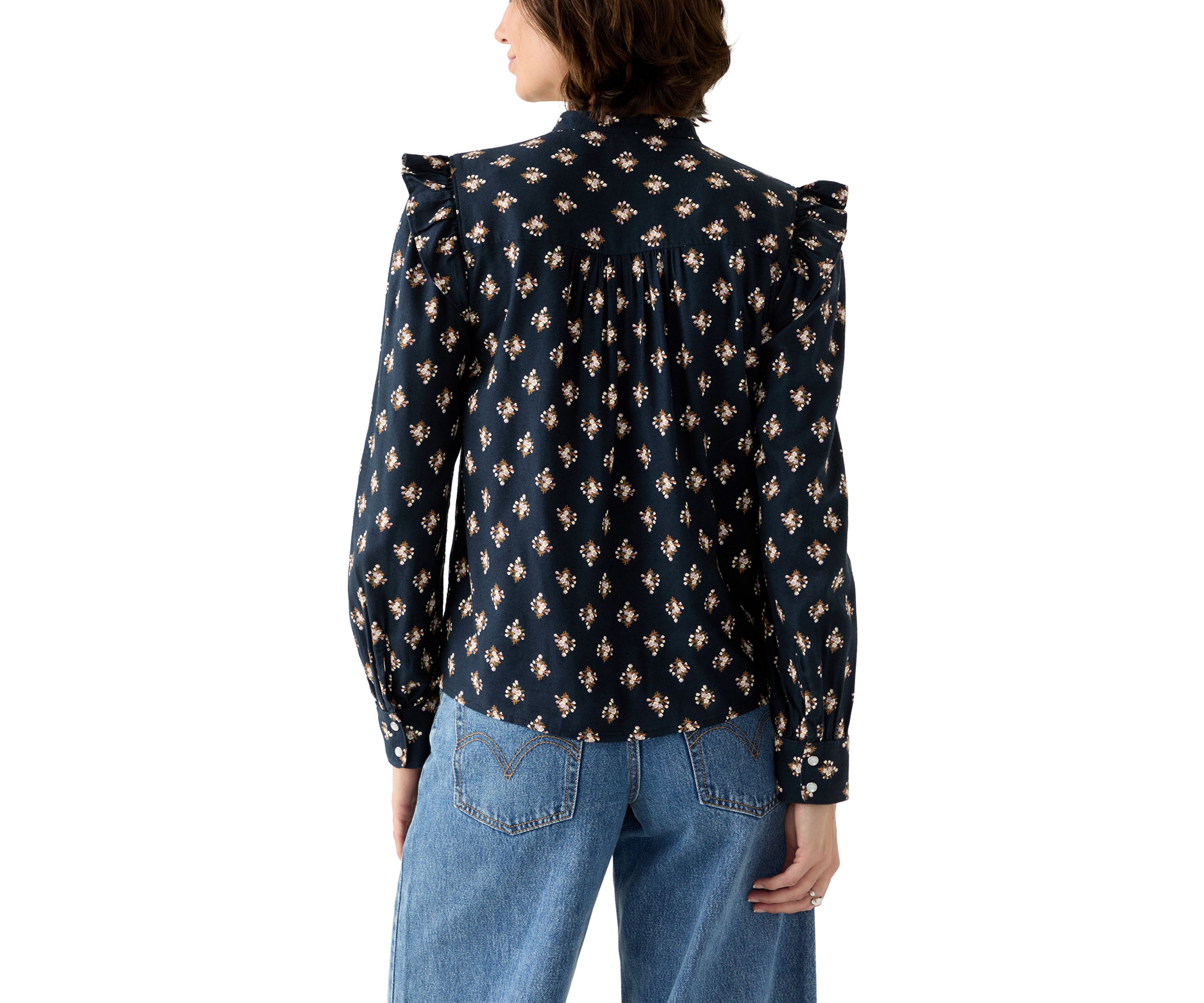 Gianna Floral Ruffle Long Sleeve Blouse