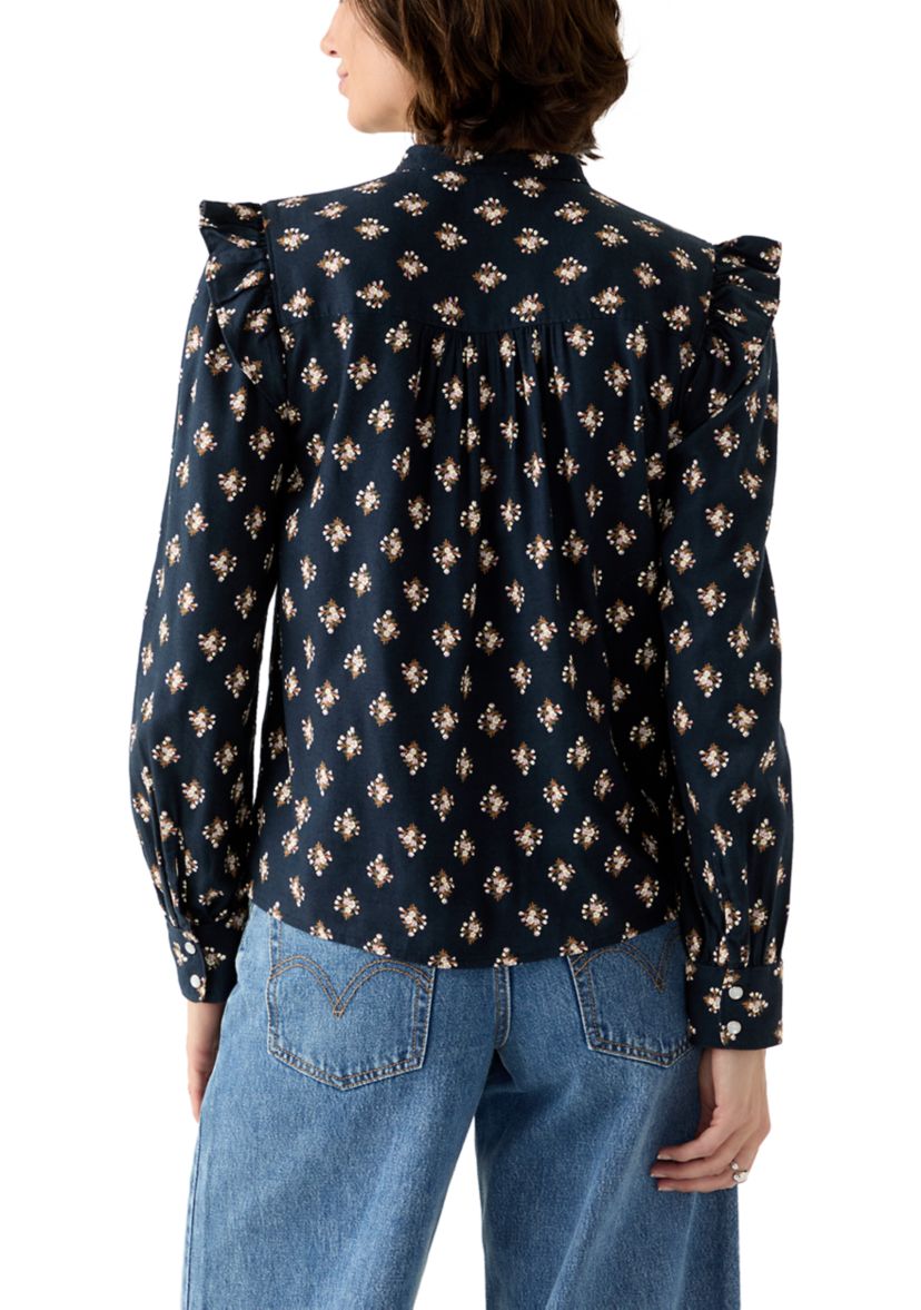 Gianna Floral Ruffle Long Sleeve Blouse