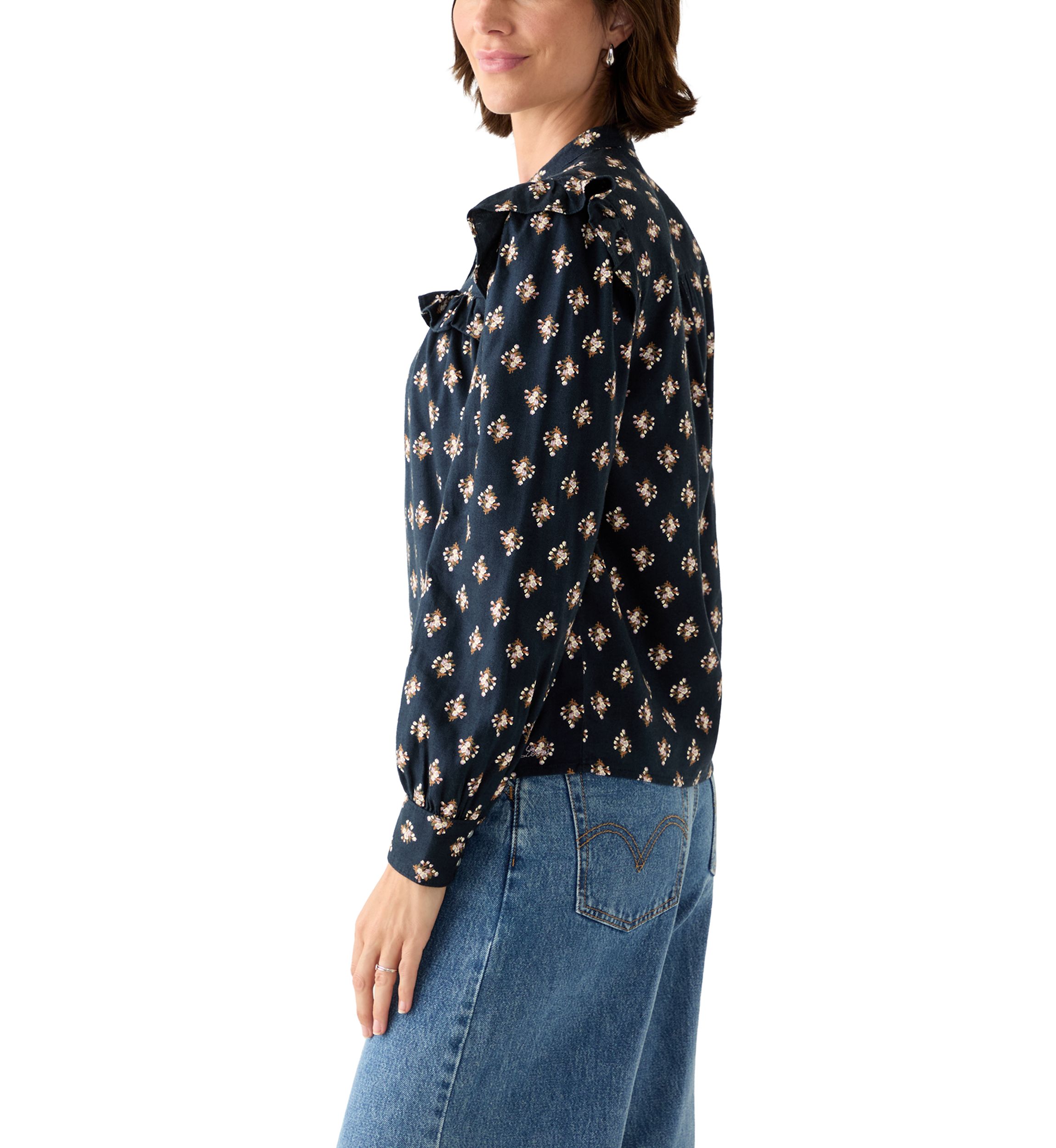 Gianna Floral Ruffle Long Sleeve Blouse