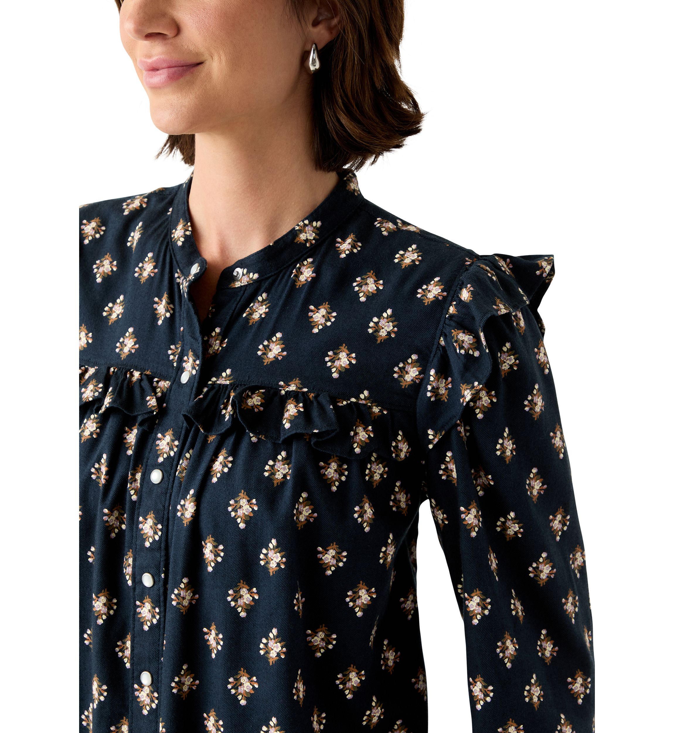 Gianna Floral Ruffle Long Sleeve Blouse