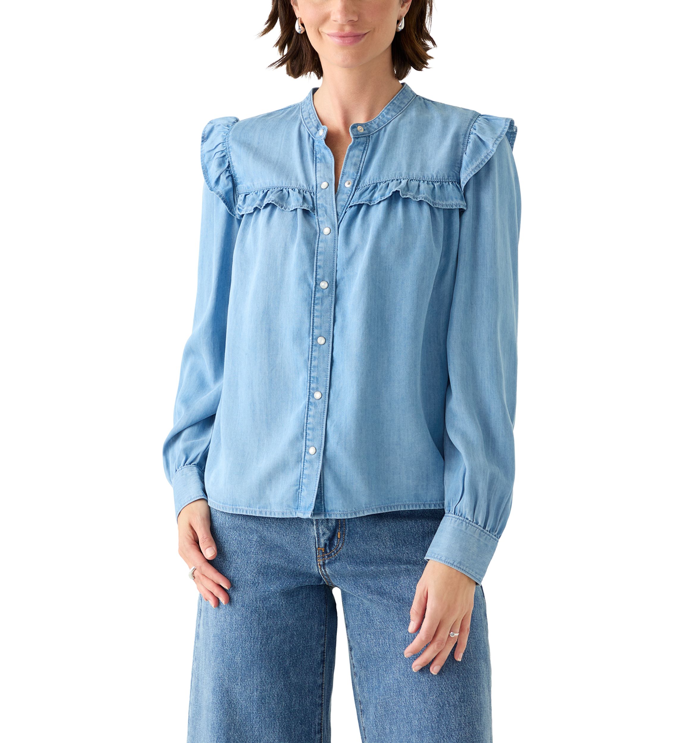 Gianna Long Sleeve Ruffle Blouse 