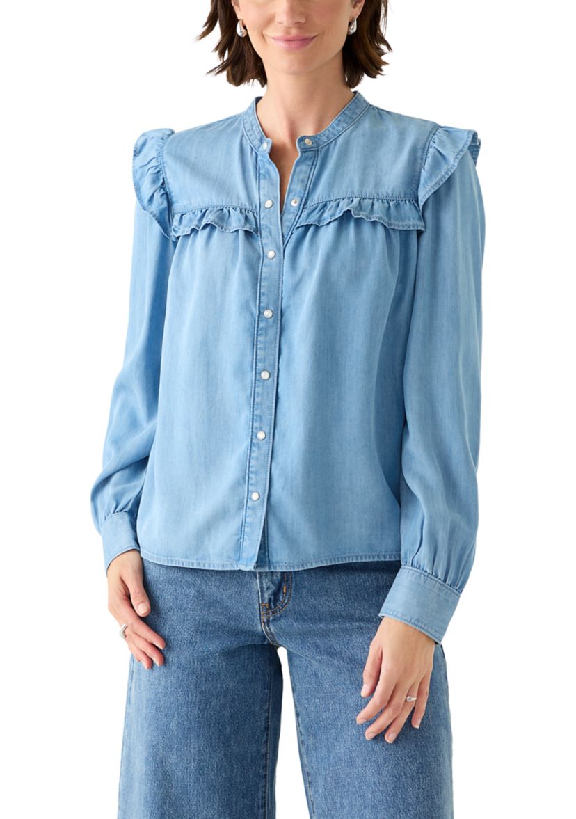 Gianna Long Sleeve Ruffle Blouse 