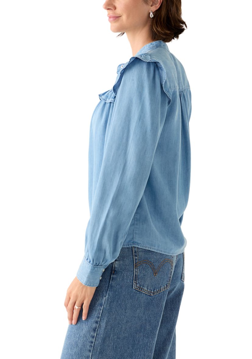 Gianna Long Sleeve Ruffle Blouse 