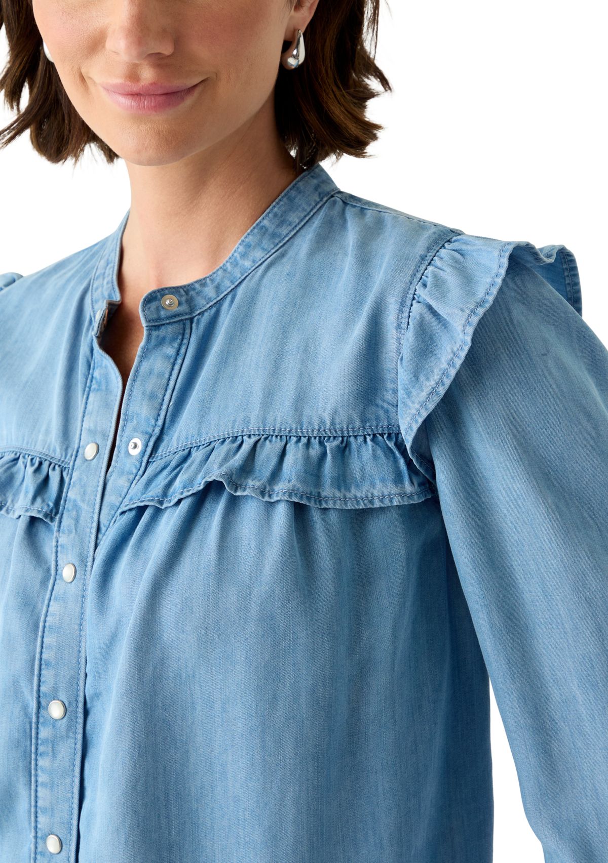 Gianna Long Sleeve Ruffle Blouse 
