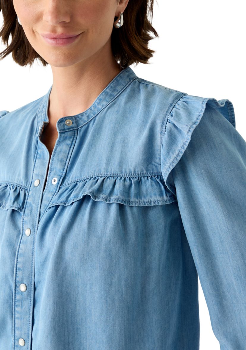 Gianna Long Sleeve Ruffle Blouse 