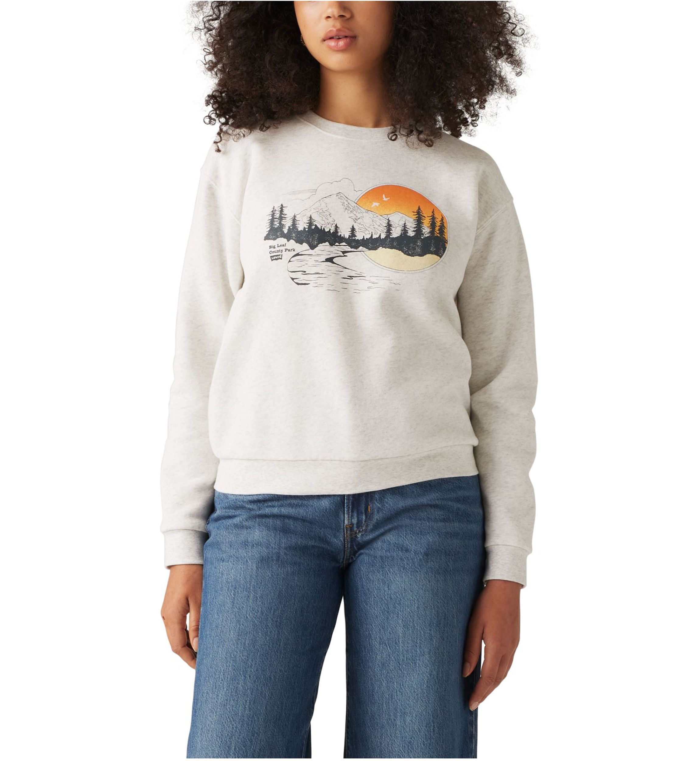 Womens Everyday Graphic Crew Sweatshirt 