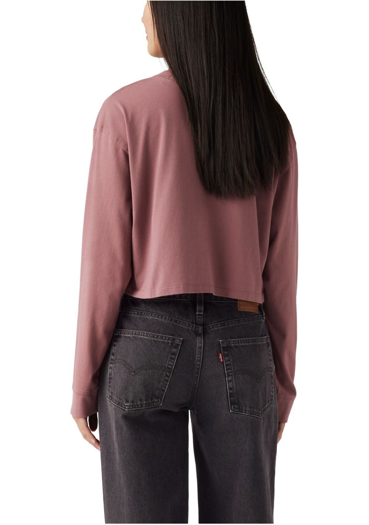 Cropped Long Sleeve Graphic Football T-Shirt