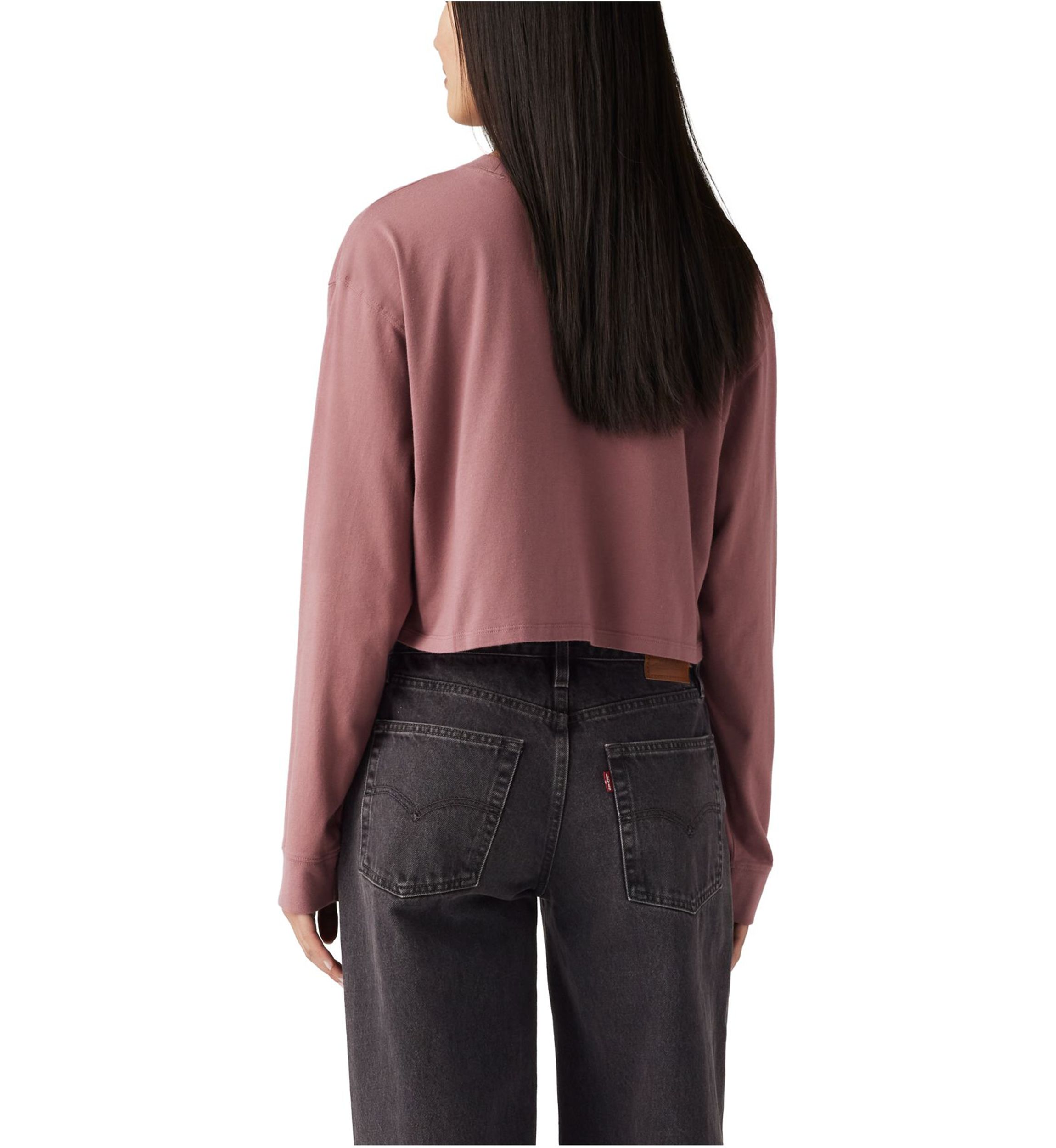 Cropped Long Sleeve Graphic Football T-Shirt