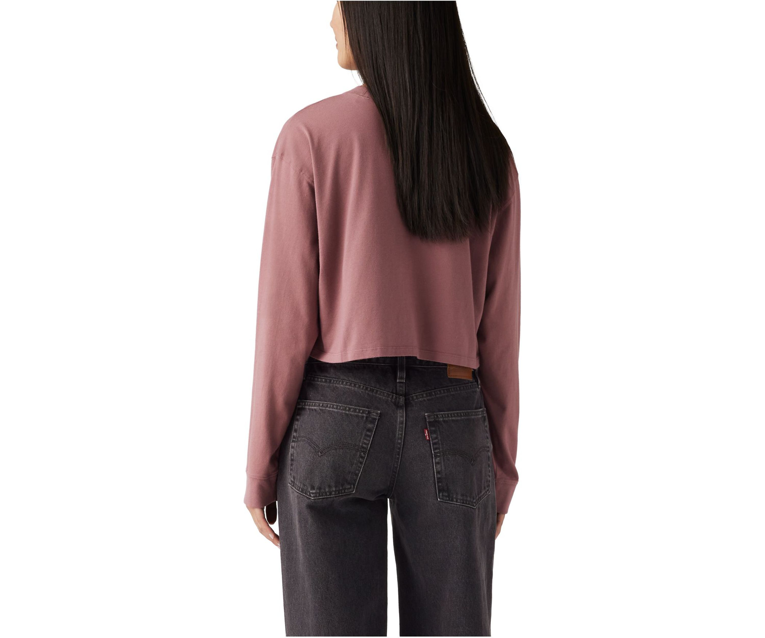 Cropped Long Sleeve Graphic Football T-Shirt