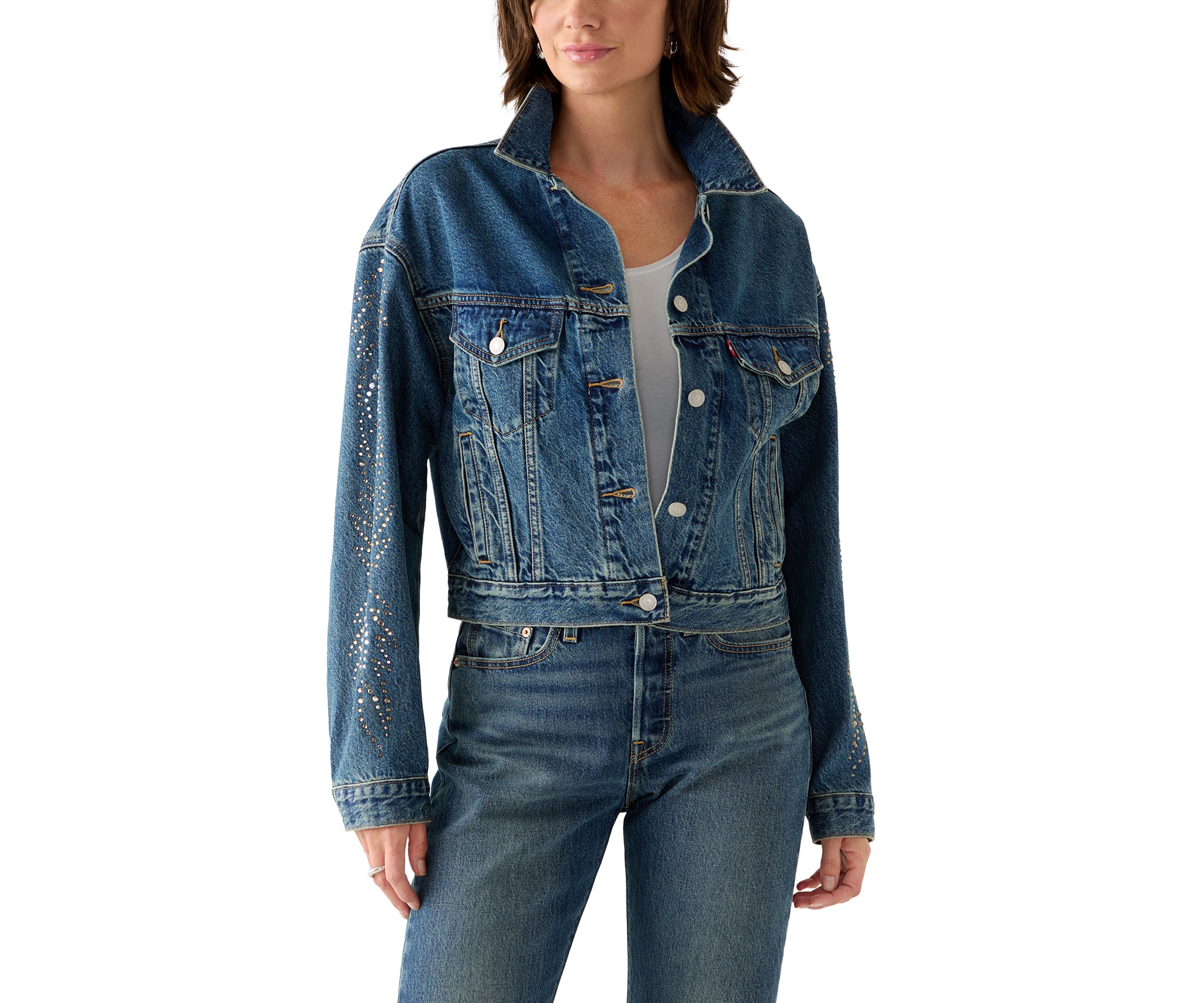 Shrunken 90s Bling Solargenic Trucker Jacket