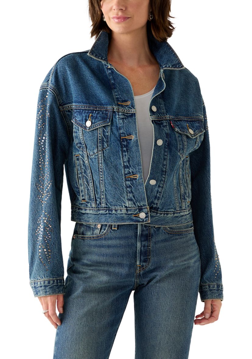 Shrunken 90s Bling Solargenic Trucker Jacket