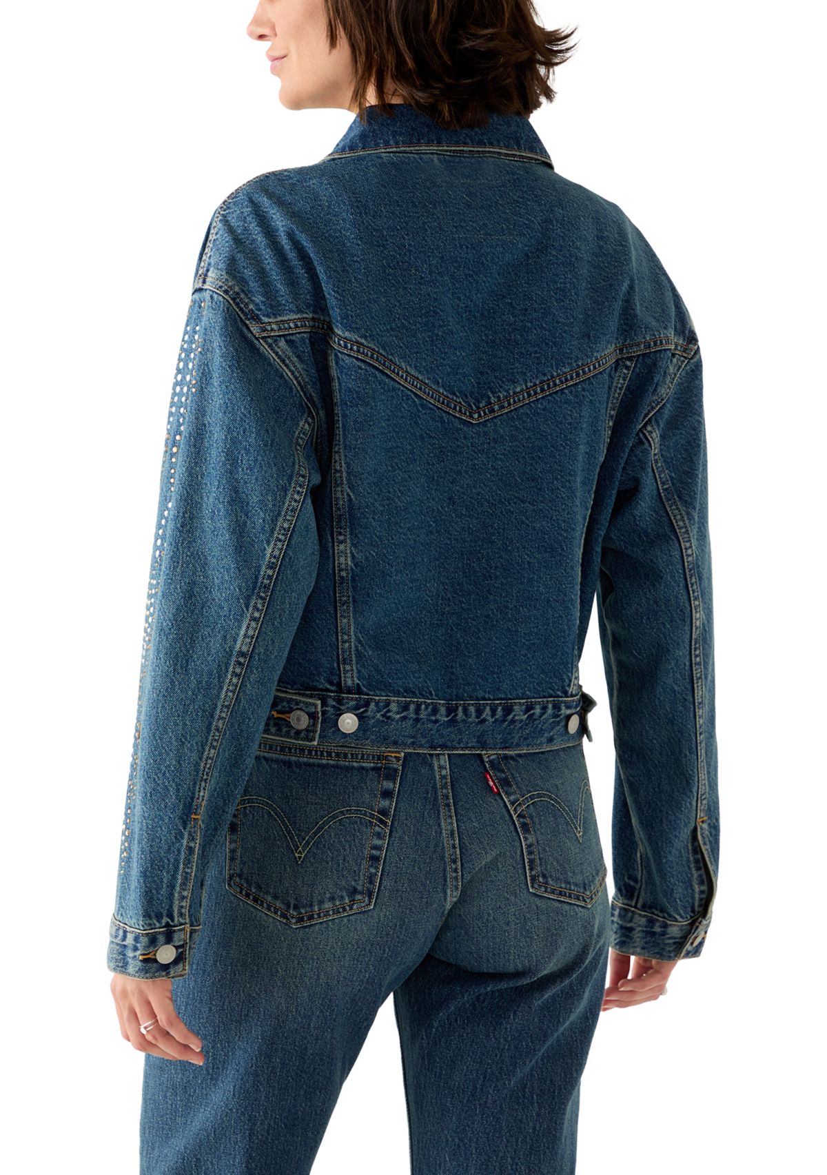 Shrunken 90s Bling Solargenic Trucker Jacket