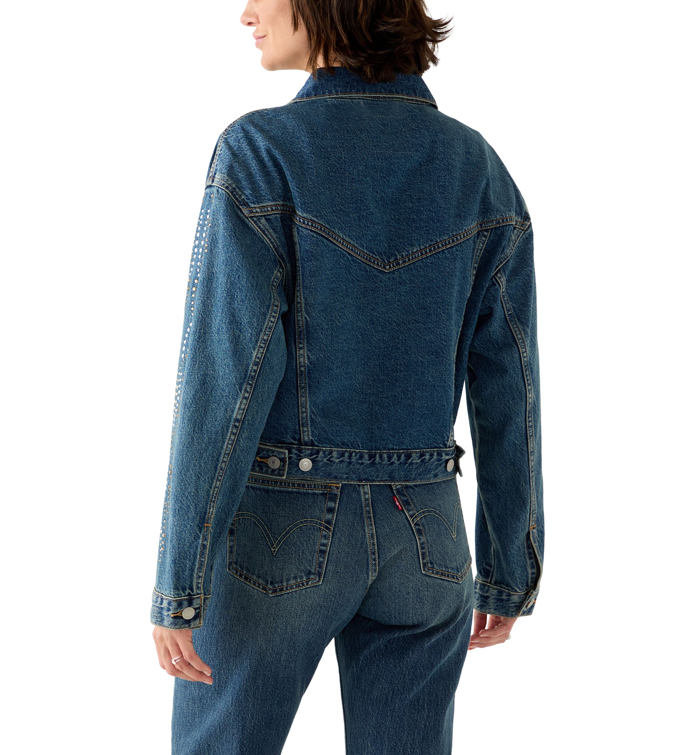 Shrunken 90s Bling Solargenic Trucker Jacket
