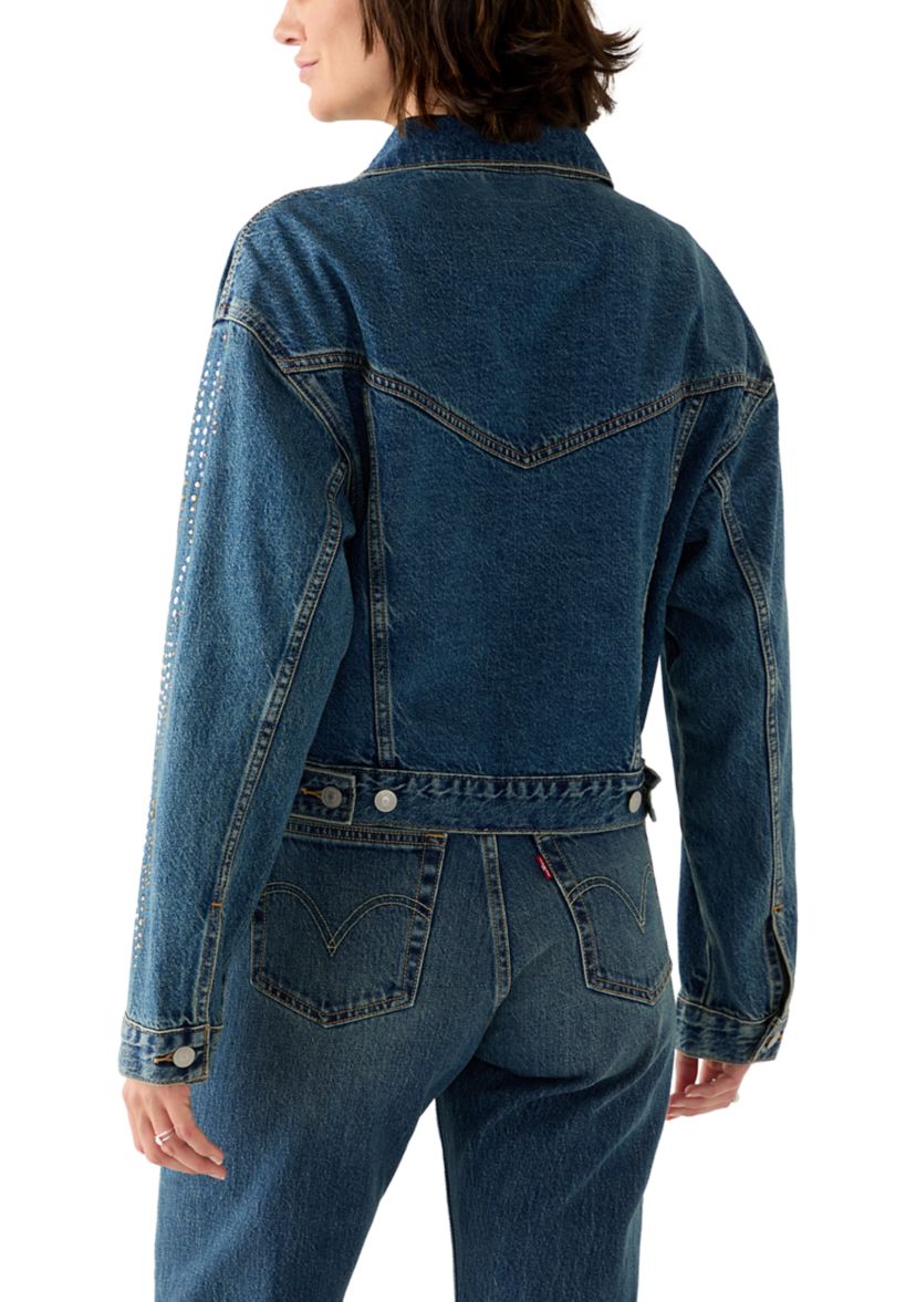 Shrunken 90s Bling Solargenic Trucker Jacket