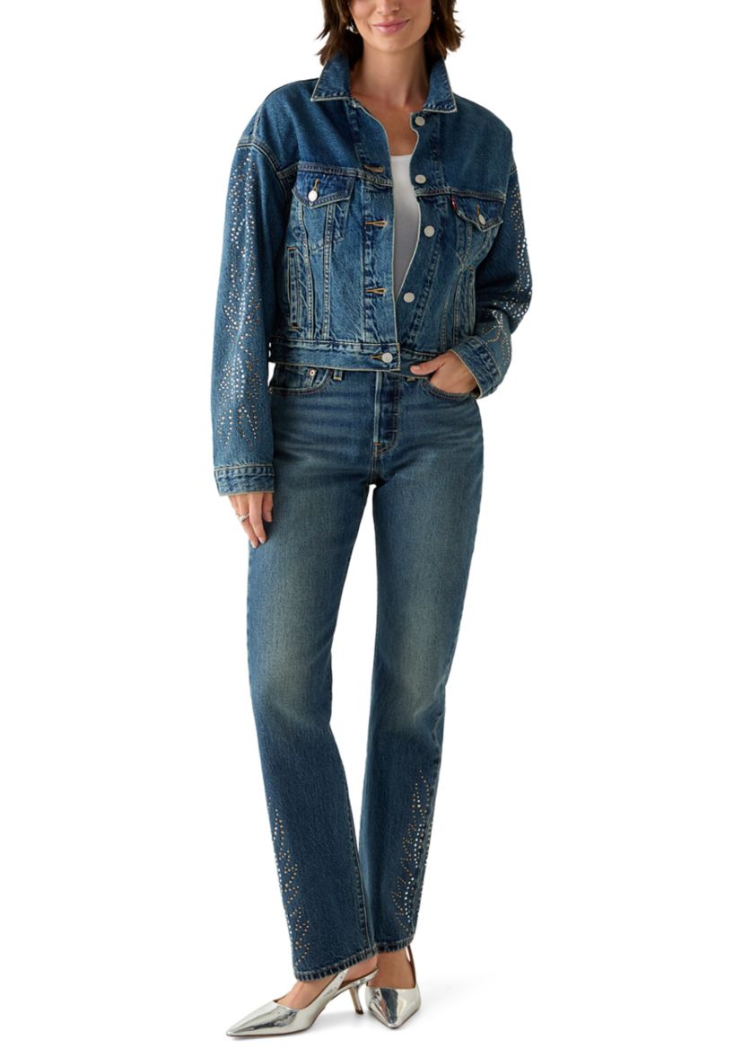Shrunken 90s Bling Solargenic Trucker Jacket