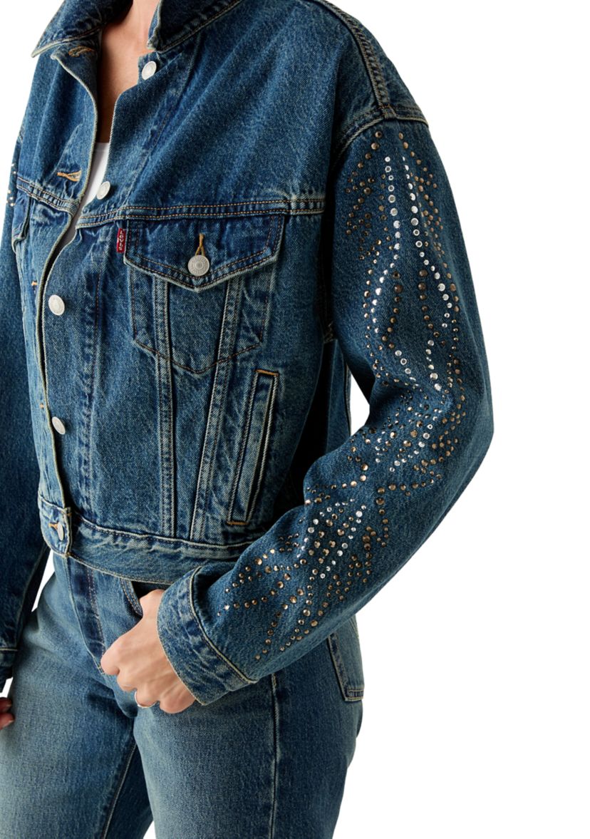 Shrunken 90s Bling Solargenic Trucker Jacket