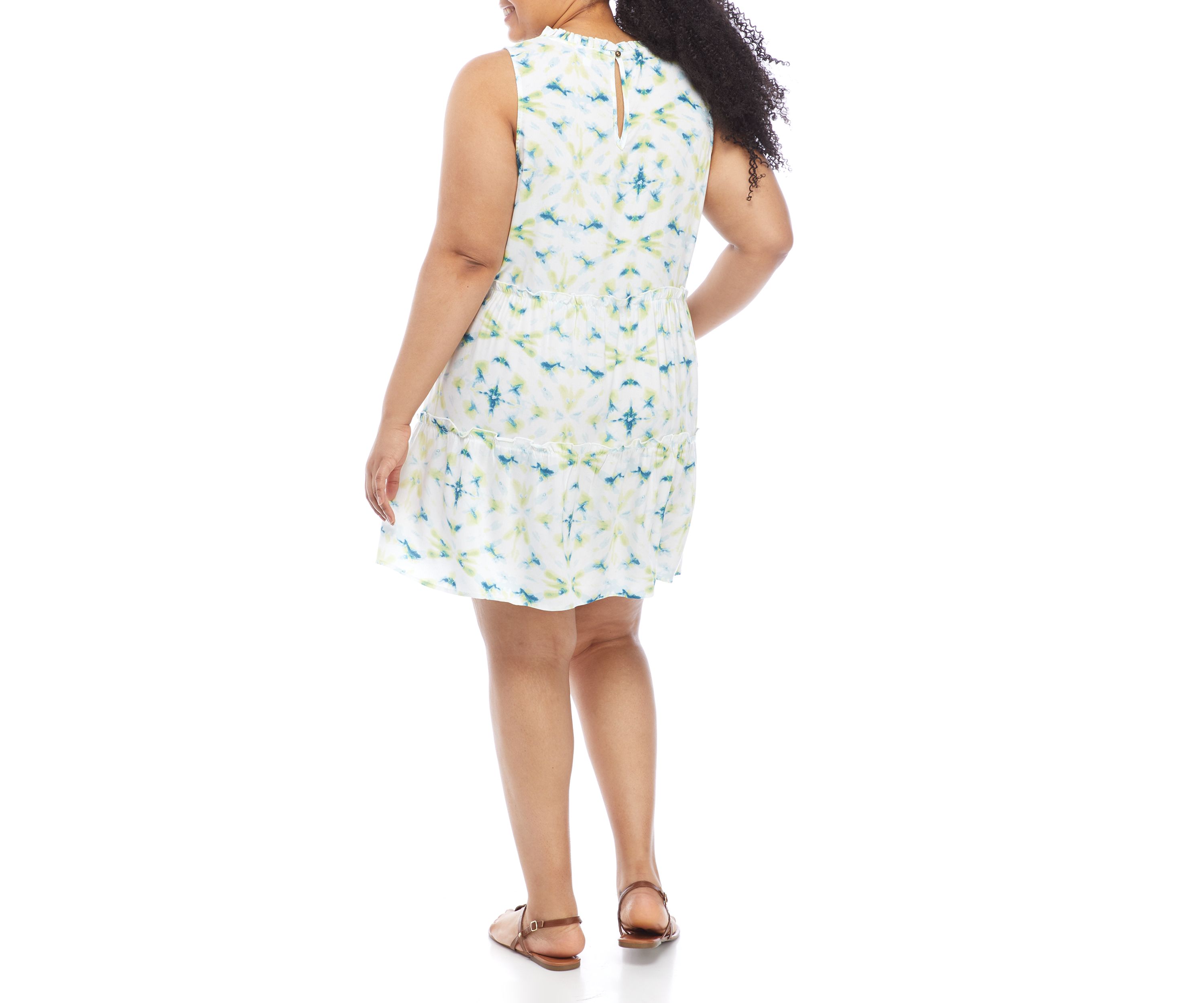 Plus Size Sleeveless Tiered Flowy Dress 