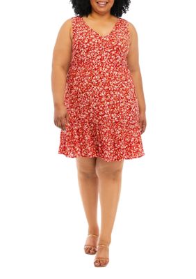 Plus Size Tiered Tank Dress