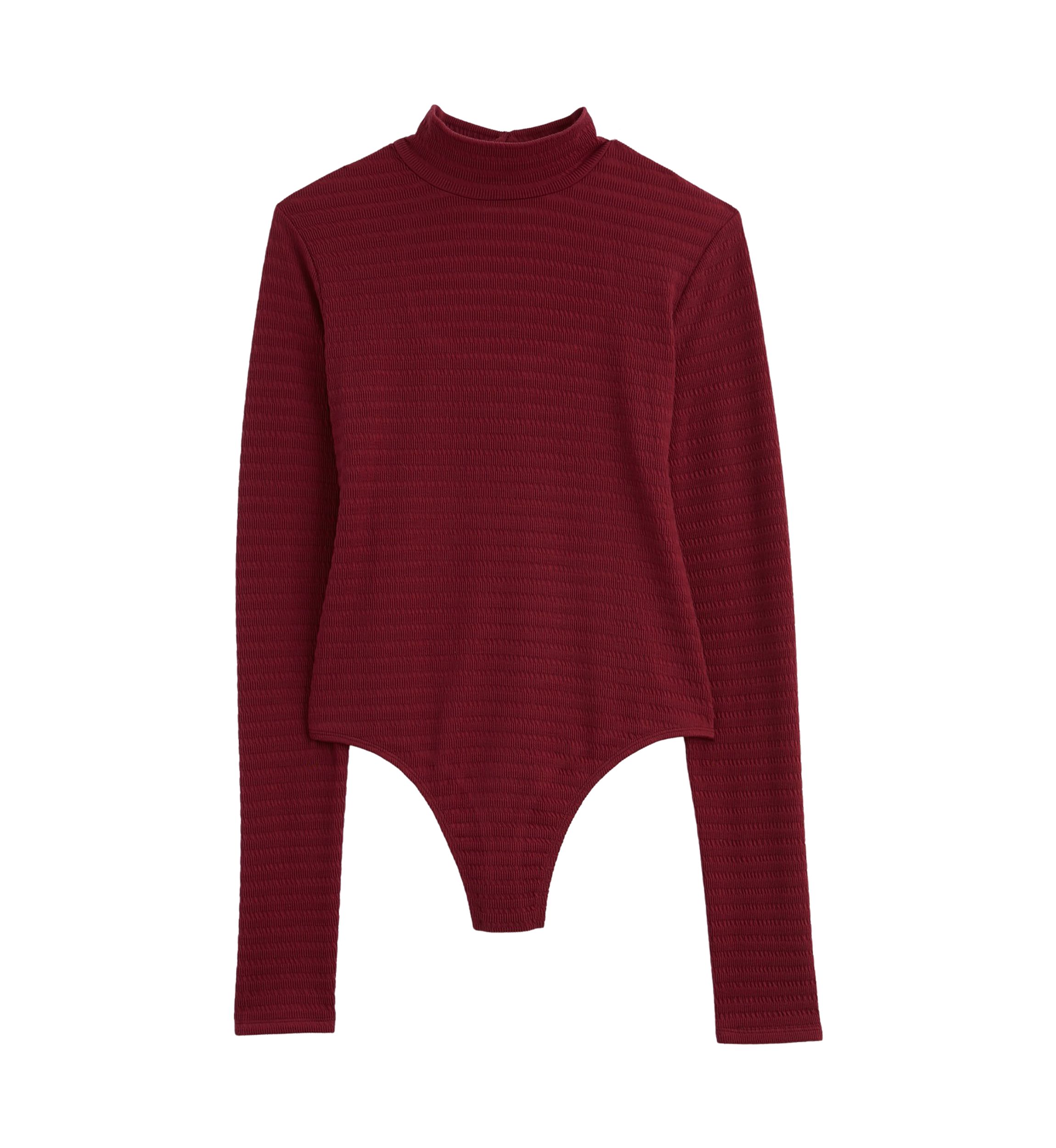 Puckered Knit Bodysuit