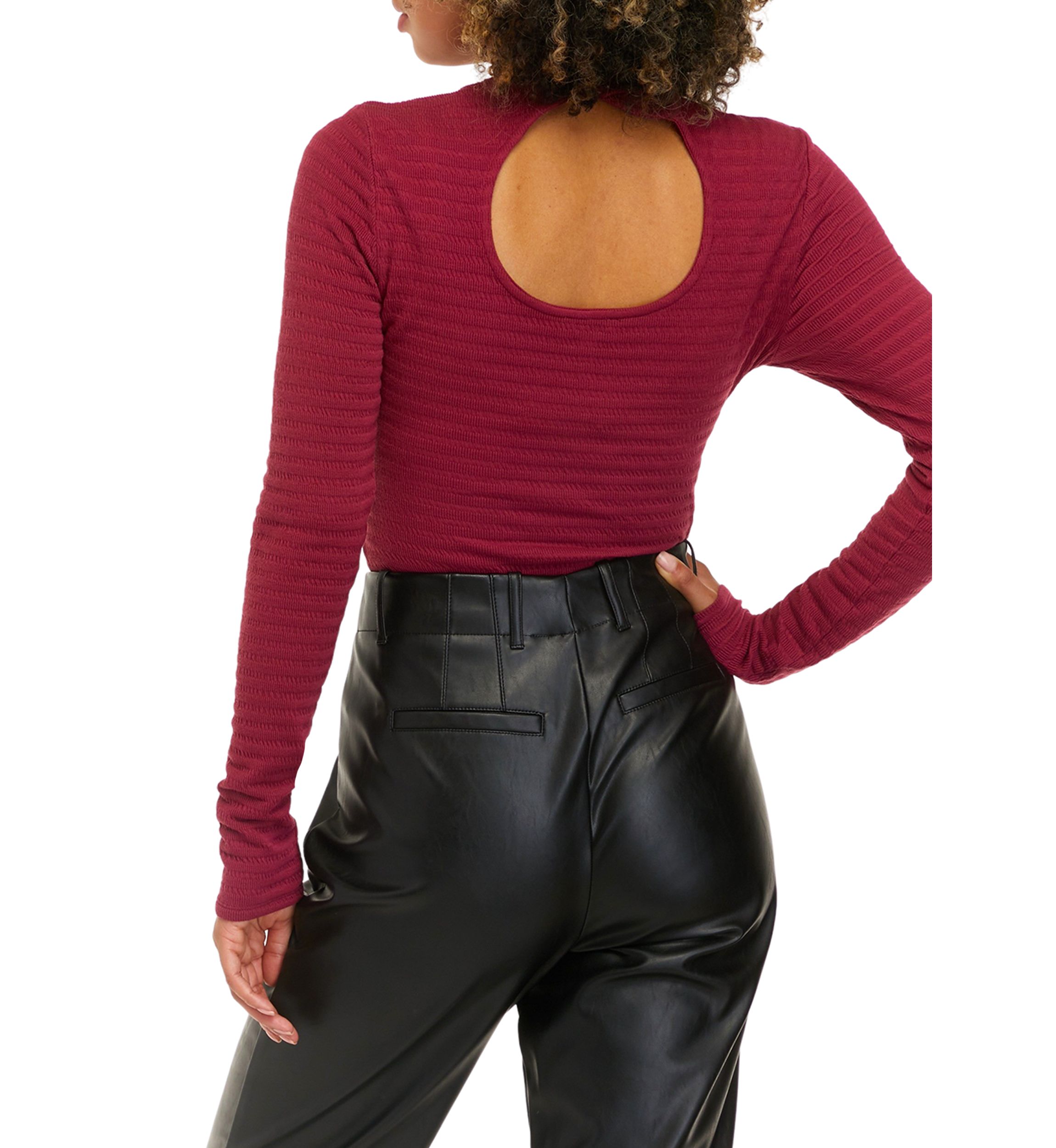 Puckered Knit Bodysuit