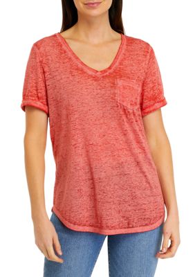 Short Sleeve V-Neck Pocket T-Shirt