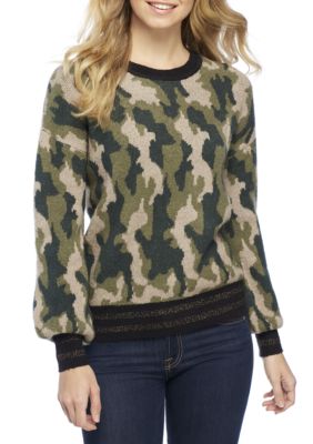 TRUE CRAFT Camo Sweater | belk