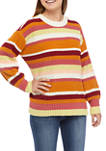 Chenille Crew Neck Tunic Sweater 