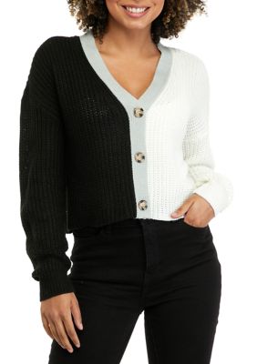 Long Sleeve Color Block Cardigan