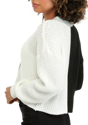 Long Sleeve Color Block Cardigan