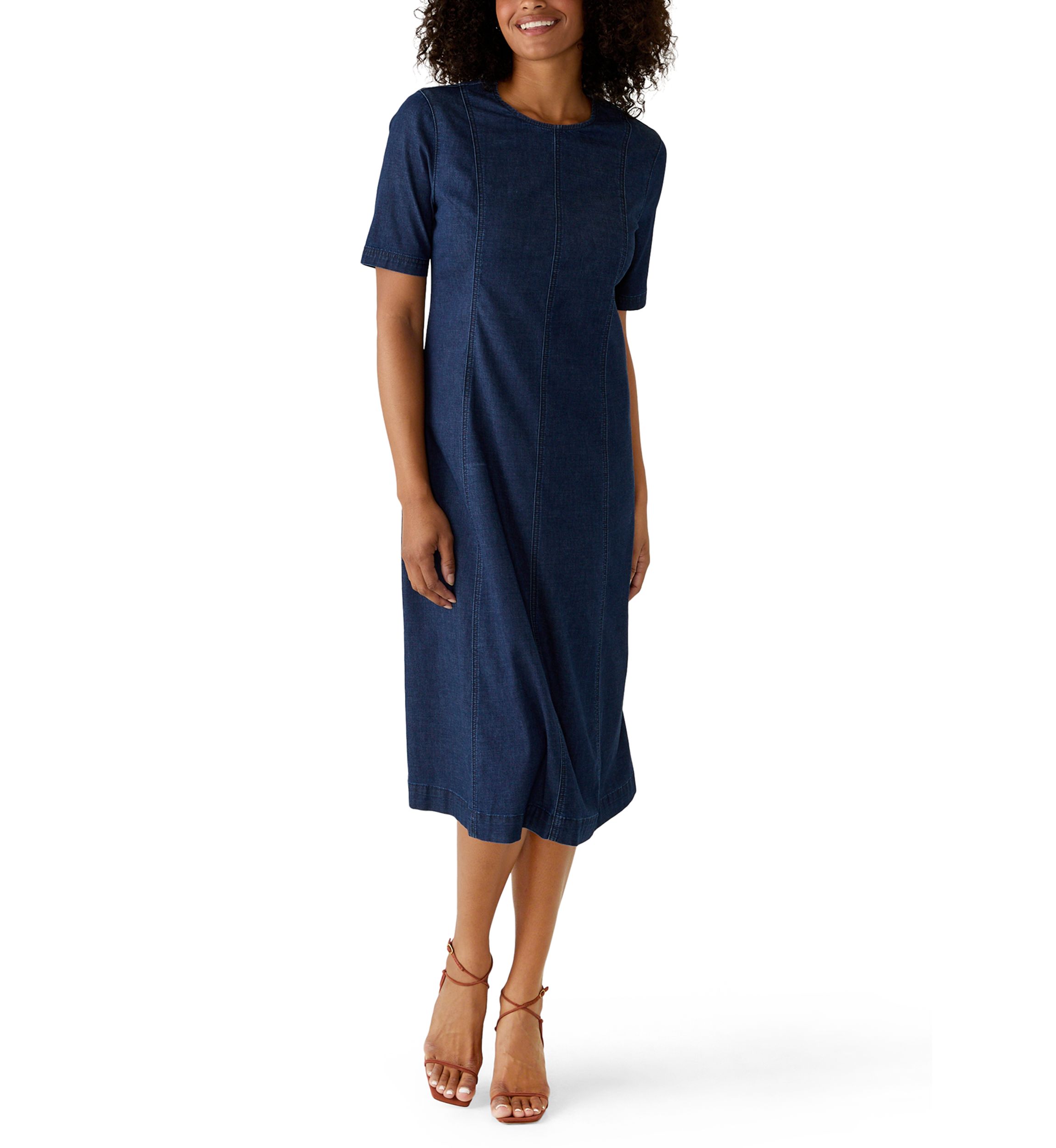 belks navy blue dresses Women's Midi Made from soft Urban Outfitters NWT The Limited Baroque Size:UK XS (In-Rental)