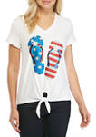 Womens Short Sleeve USA Graphic T-Shirt