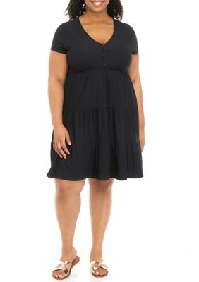 Plus Henley Babydoll Dress