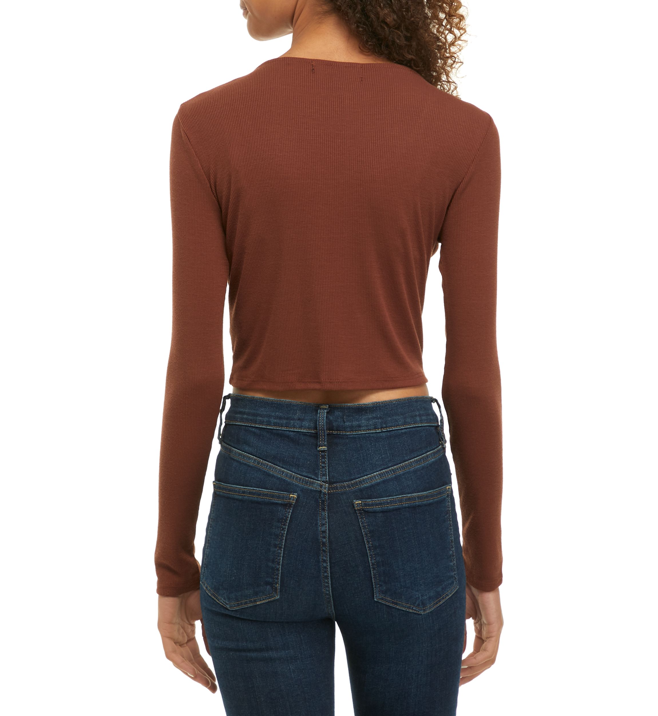 Long Sleeve Cinched Front Top