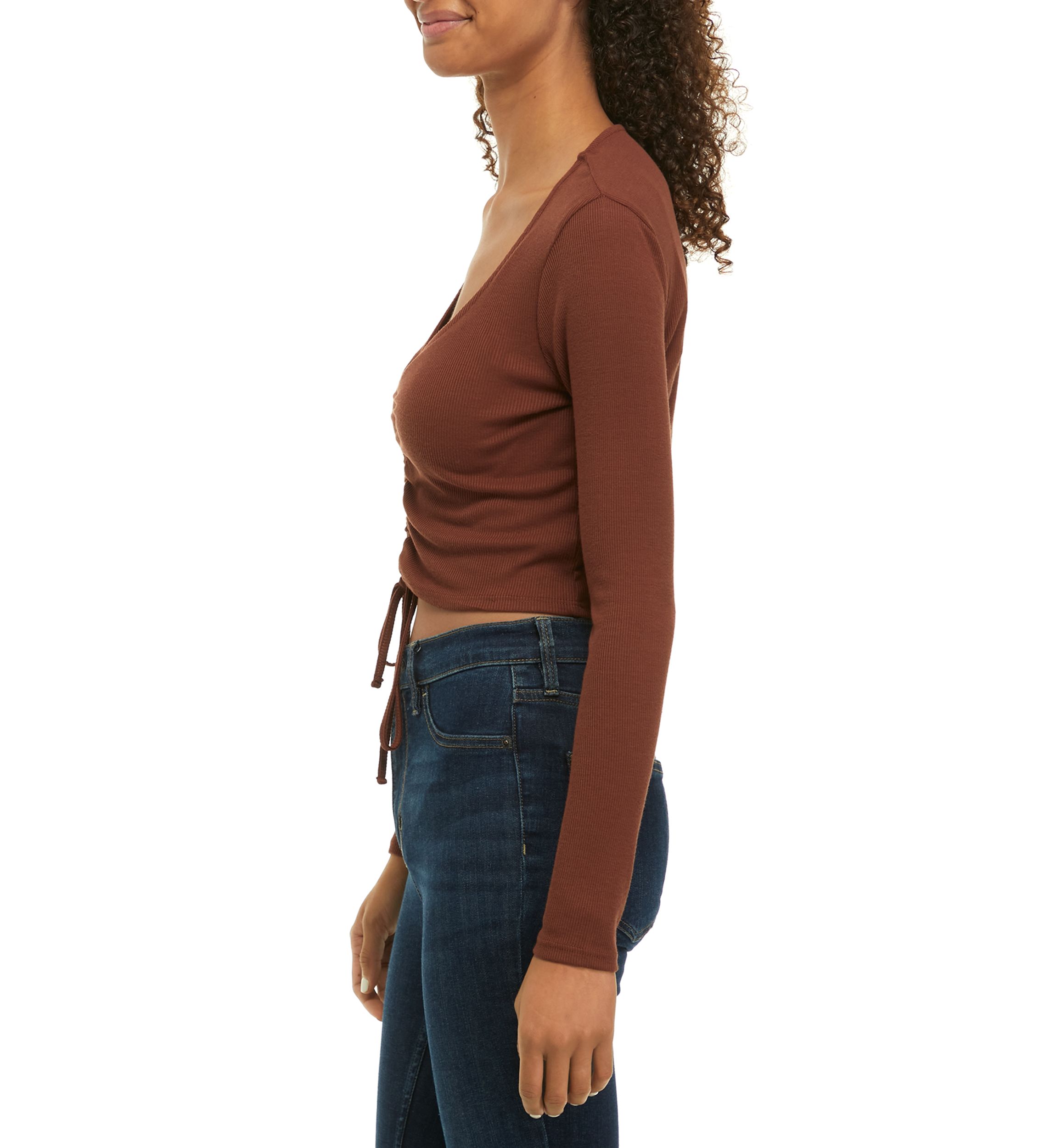 Long Sleeve Cinched Front Top