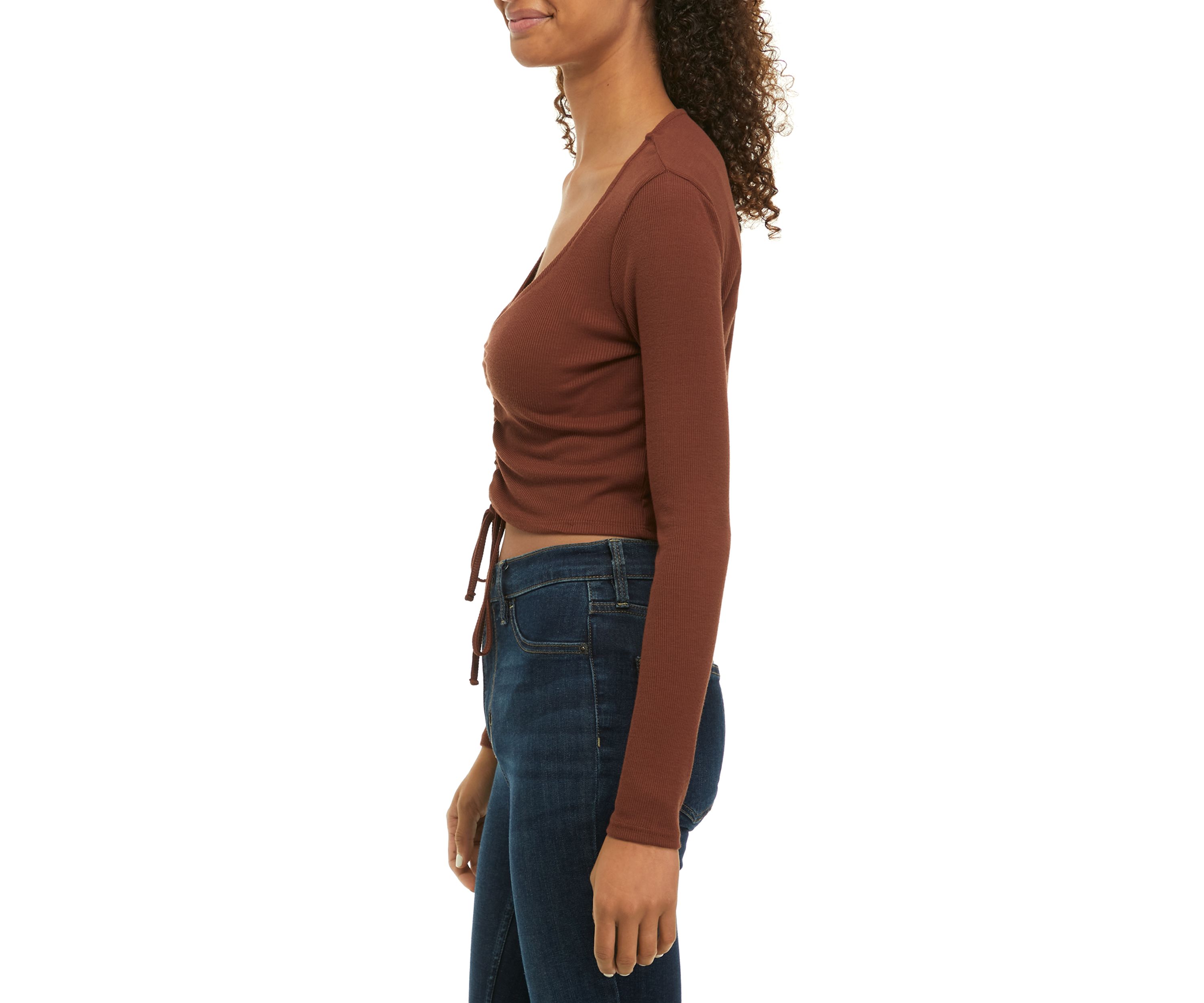 Long Sleeve Cinched Front Top