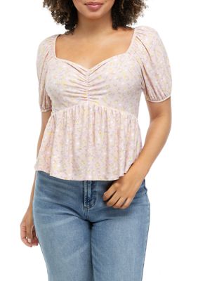 Juniors' Short Sleeve Emma Yummy Top