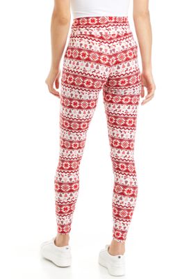 Pink Snowflakes Casual Leggings 