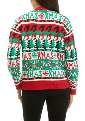 Women's Christmas Jacquard Cardigan