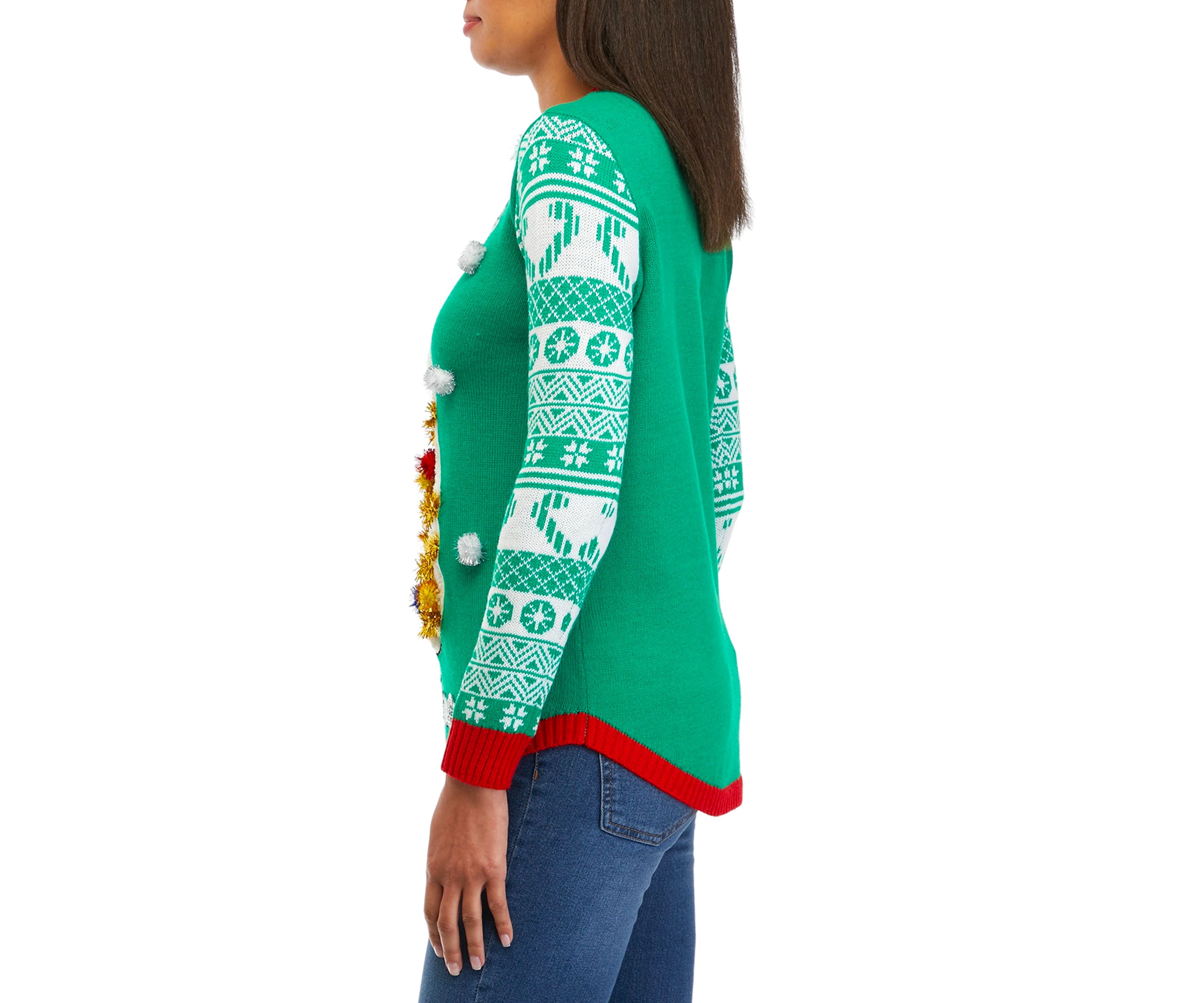 Womens Meowy Christmas Sweater 