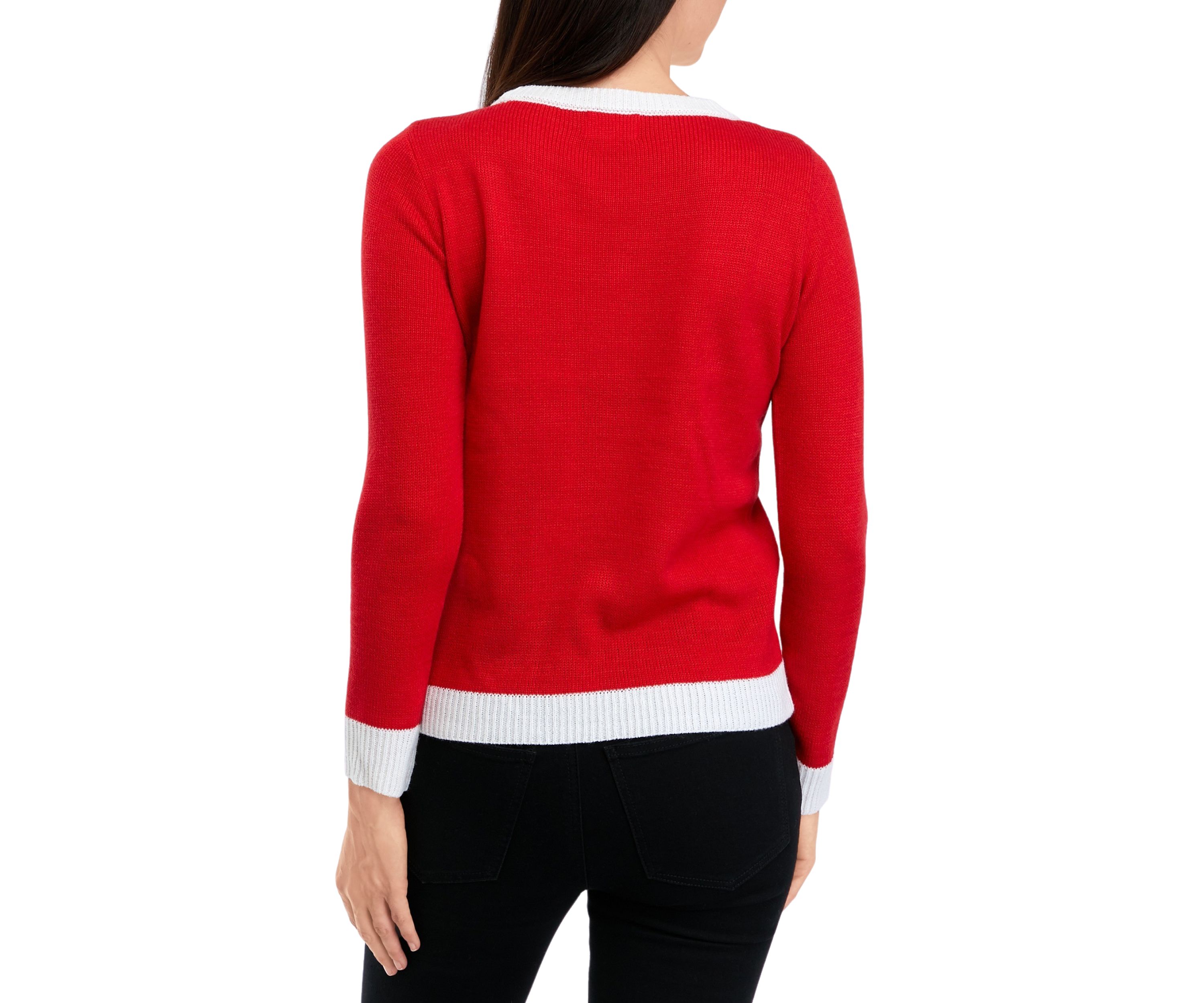 Womens Santa Paws Sweater
