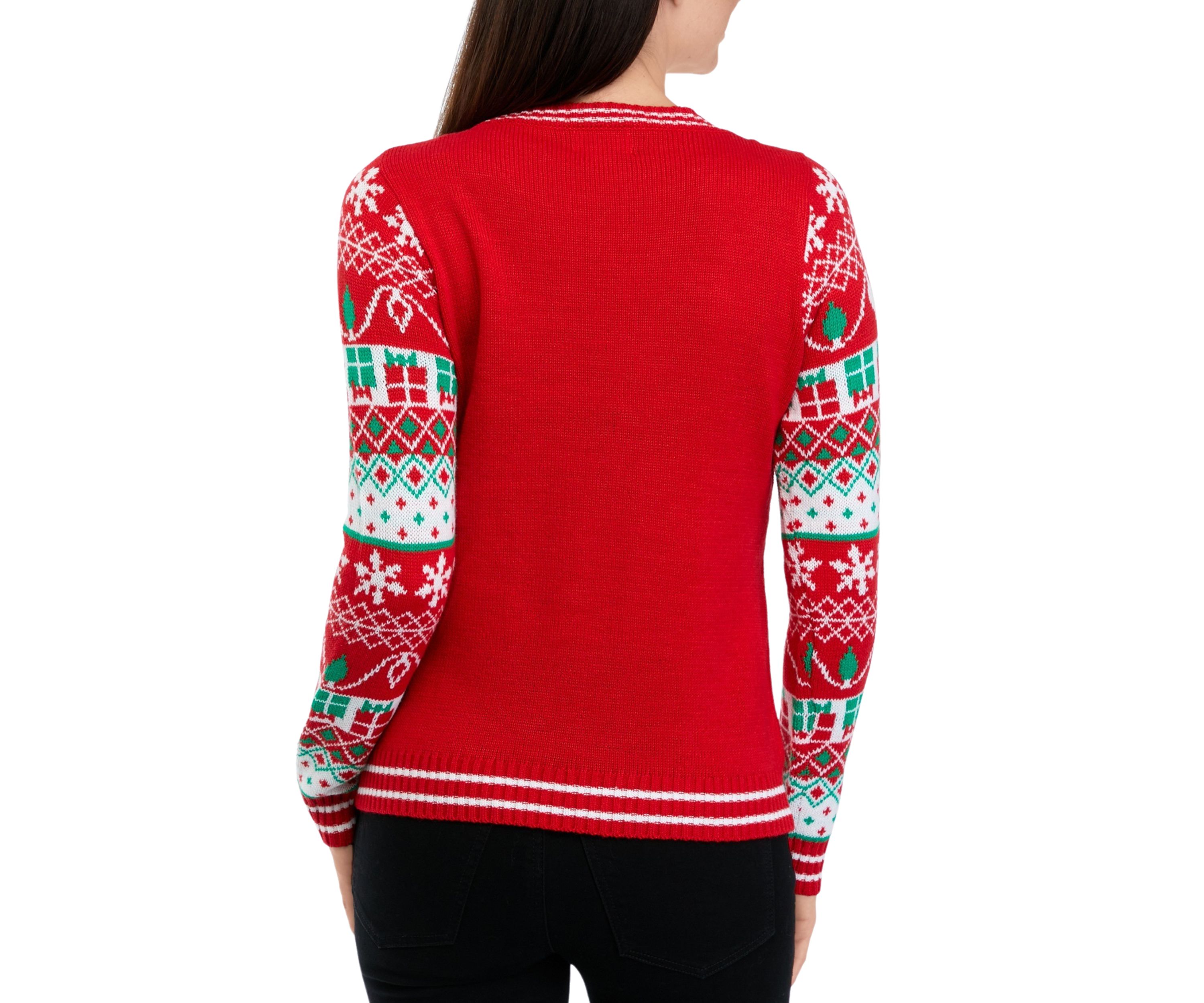 Womens Christmas Tree and Present Sweater