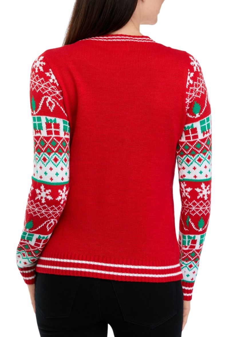 Womens Christmas Tree and Present Sweater