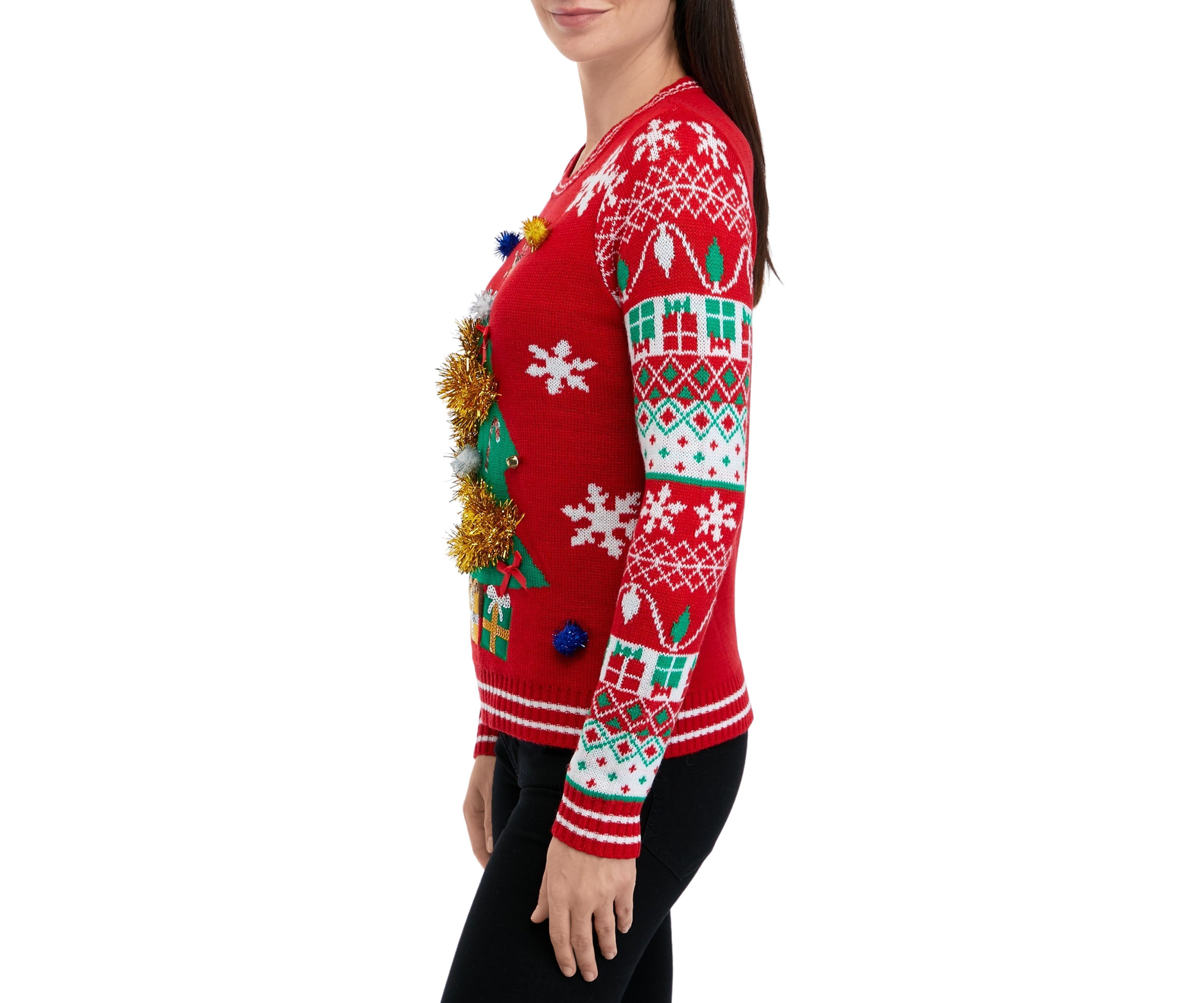 Womens Christmas Tree and Present Sweater