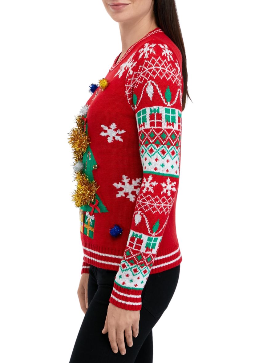 Womens Christmas Tree and Present Sweater
