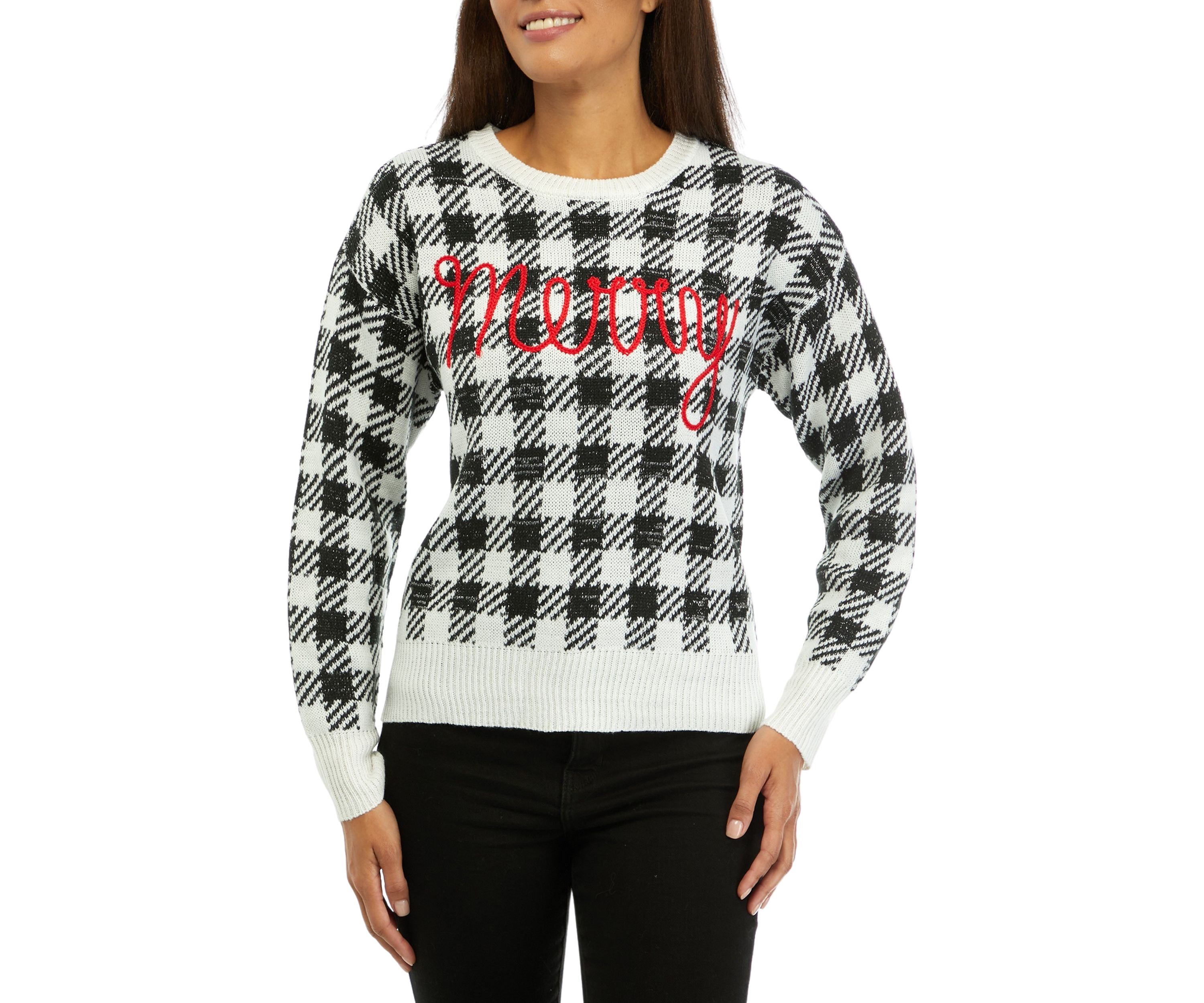 Womens Merry Jacquard Christmas Sweater