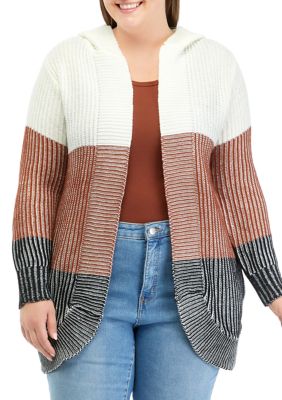 Plus Long Sleeve Cocoon Duster Cardigan