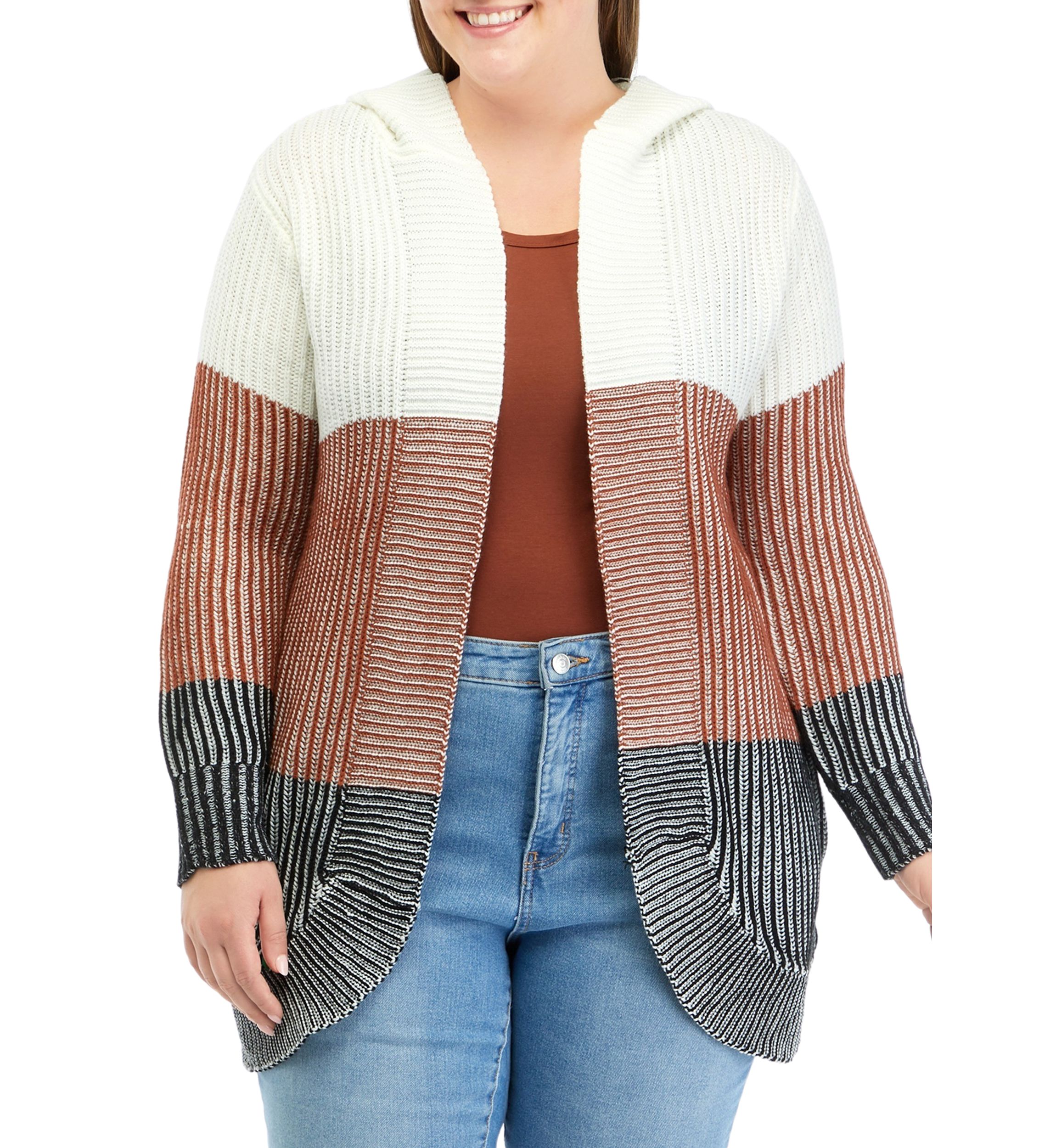 Plus Size Long Sleeve Cocoon Duster Cardigan