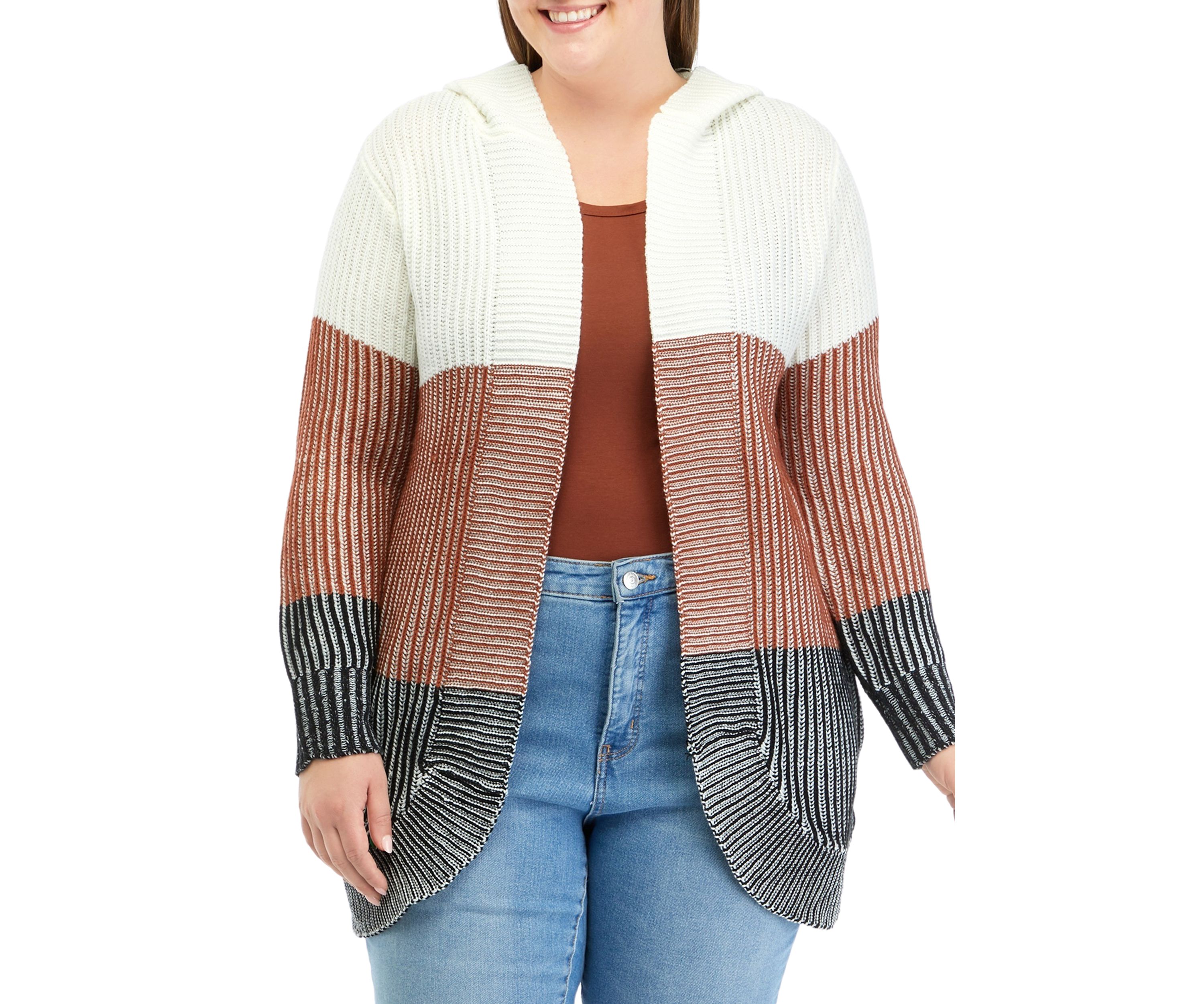 Plus Size Long Sleeve Cocoon Duster Cardigan