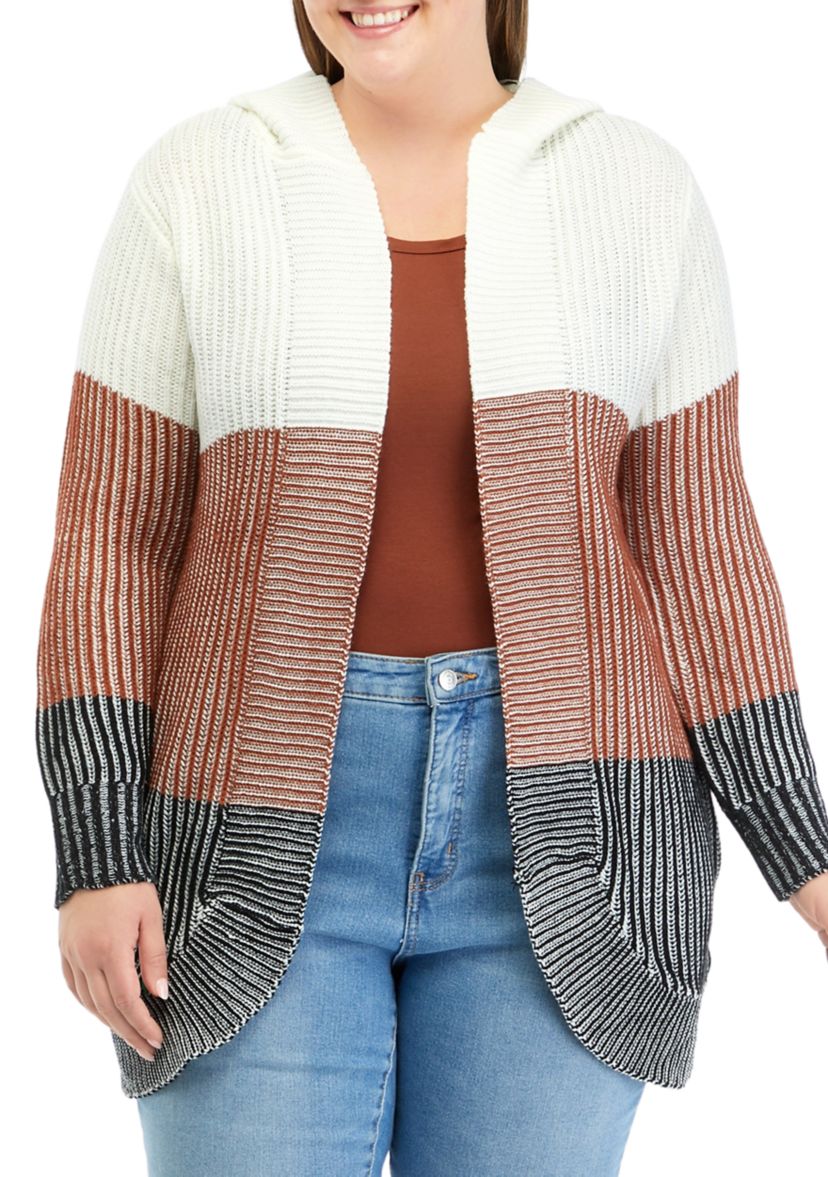 Plus Size Long Sleeve Cocoon Duster Cardigan